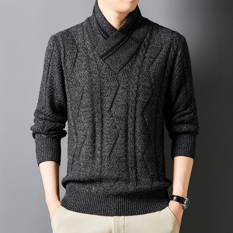 Woolen Sweater Winter Thickened V-neck Warm